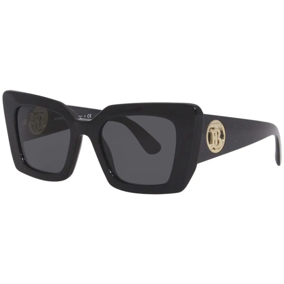 Daisy B4344 3001/87 Sunglasses Women`s Black/dark Grey Lens Square 51mm by Burberry
