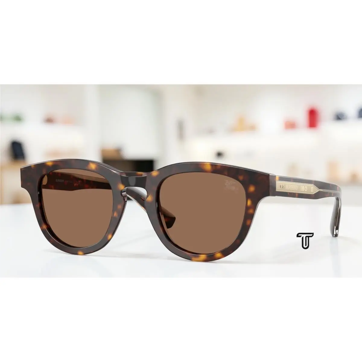 BE4477 420573 Dark Havana Dark Brown 48 mm Men`s Sunglasses by Burberry