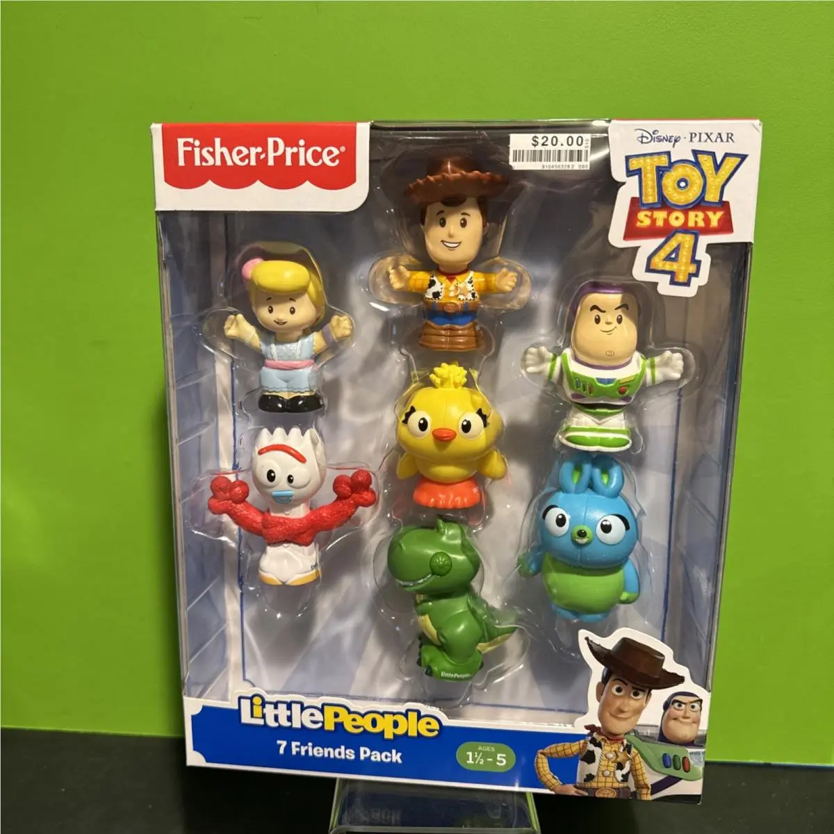 Fisher Price Little People Friends 7 Pack Toy Story 4 Buzz Lightyear Rex Woody