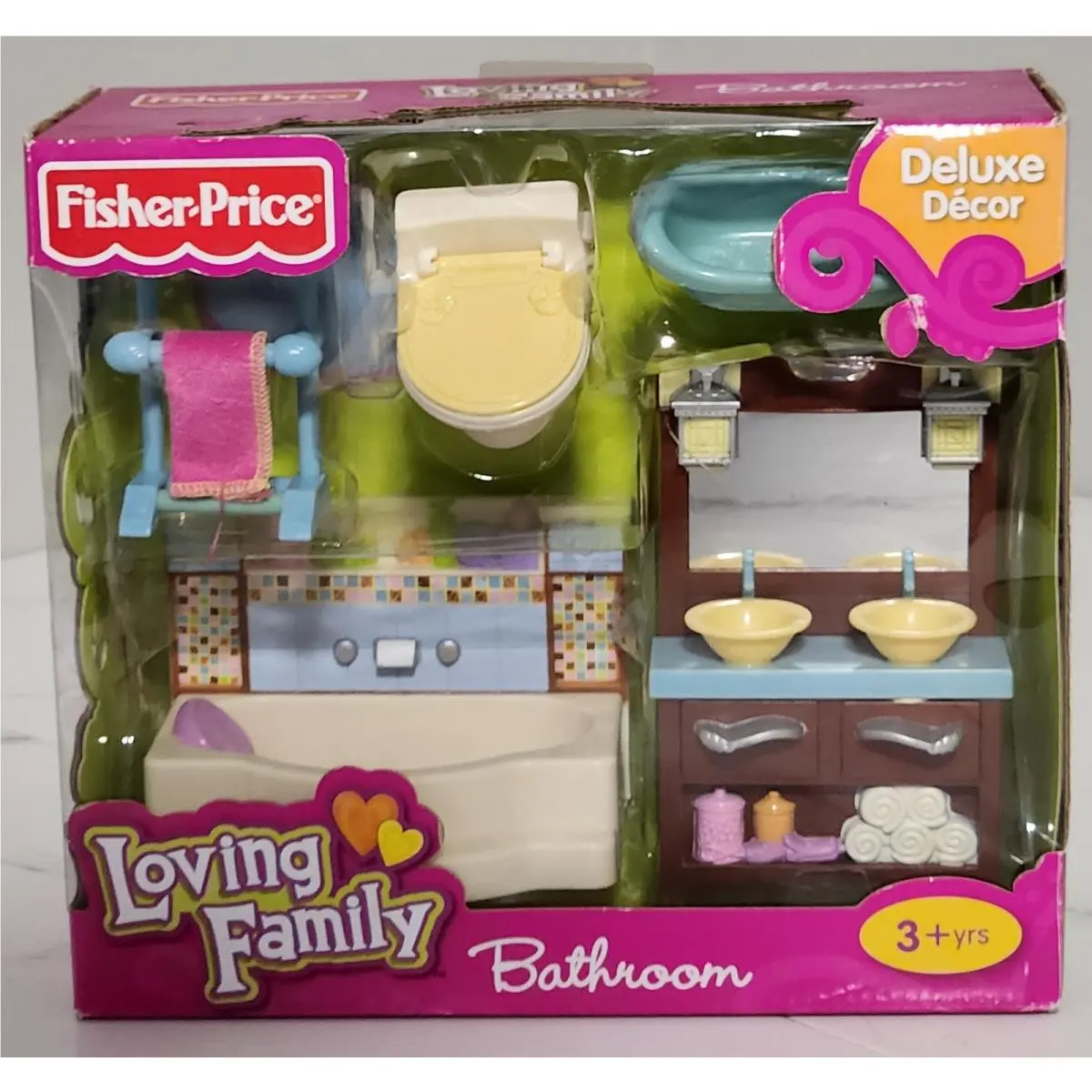 Fisher-price Loving Family Bathroom Deluxe Decor Nos