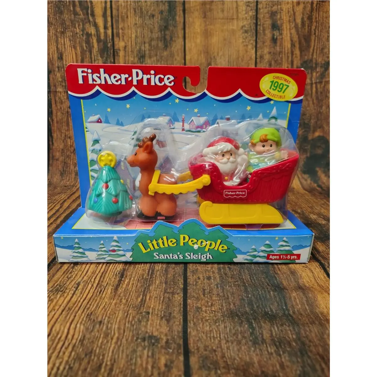 Fisher Price Little People Santa`s Sleigh 1997 Christmas Collectible 72549