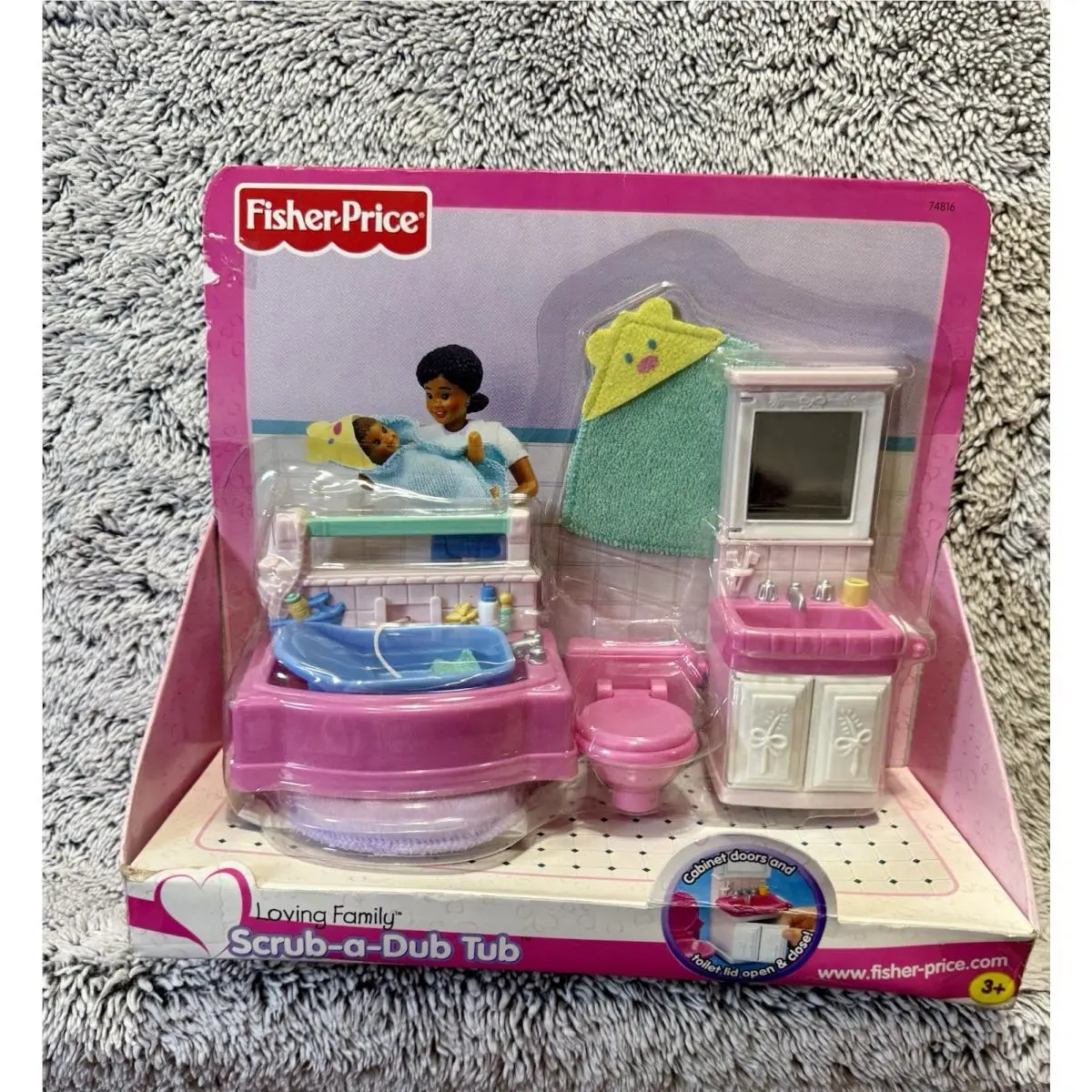 Fisher-price Loving Family 2001 Scrub-a-dub Tub Bathroom Set Doll Nos