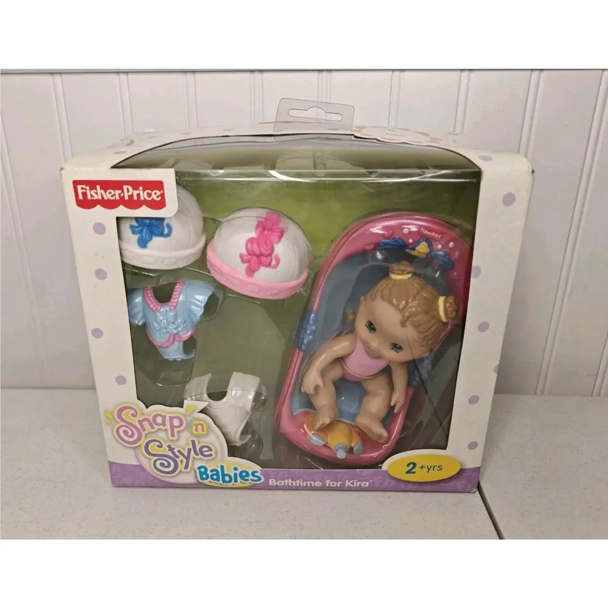 Fisher Price Snap `N Style Babies Bath Time Kira Bathtub Playset 2006