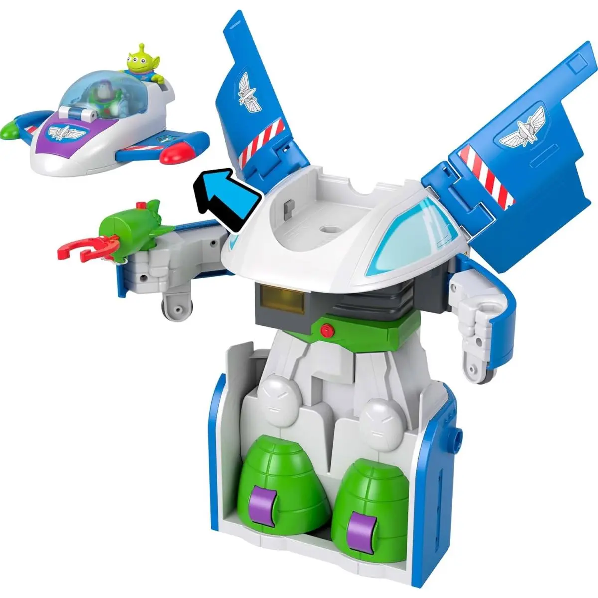 Fisher-price Imaginext Transforming Buzz Lightyear Ship Toy Vehicle with Lights