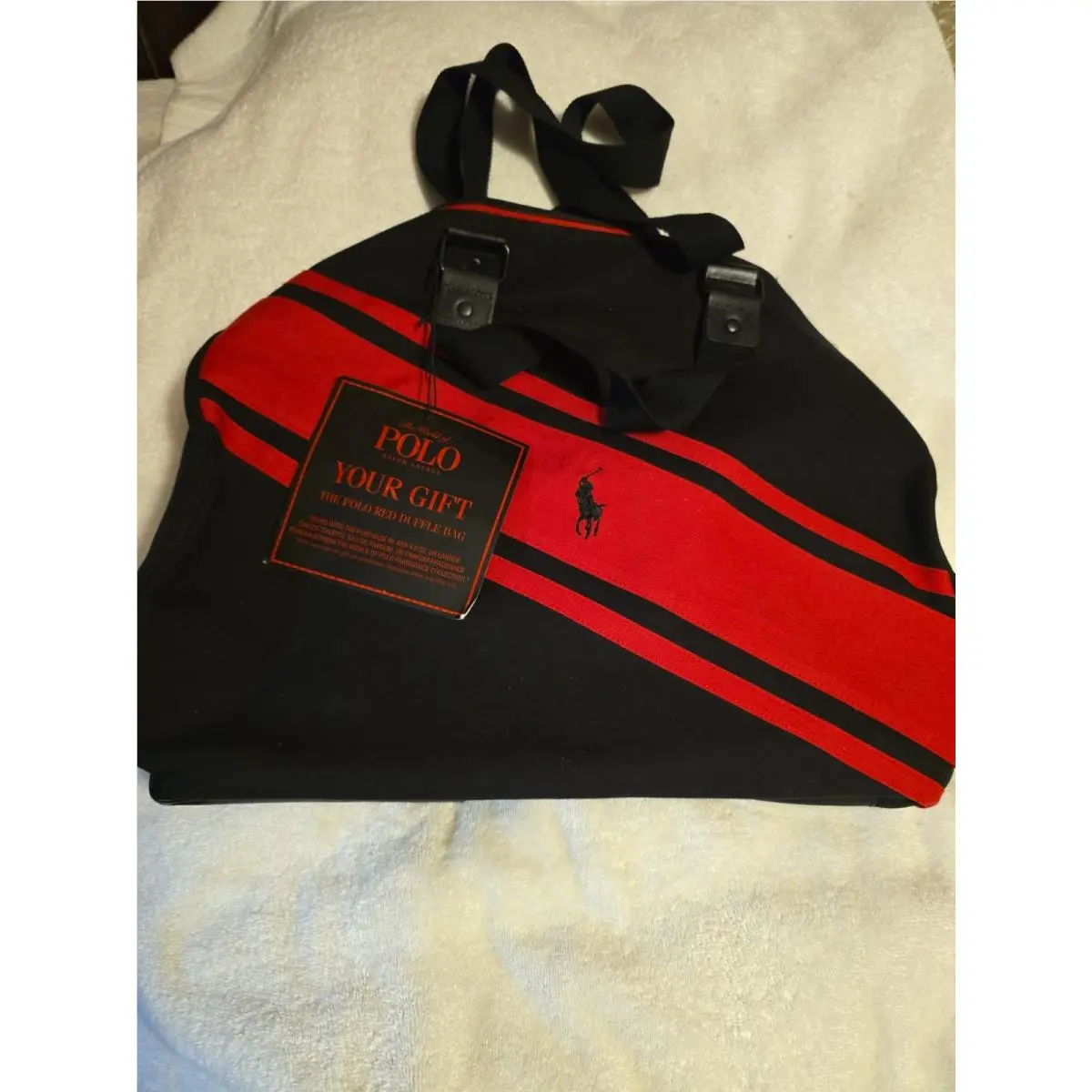 Vtg Polo  Black Canvas Gym Bag Duffle Travel Overnite by Ralph Lauren