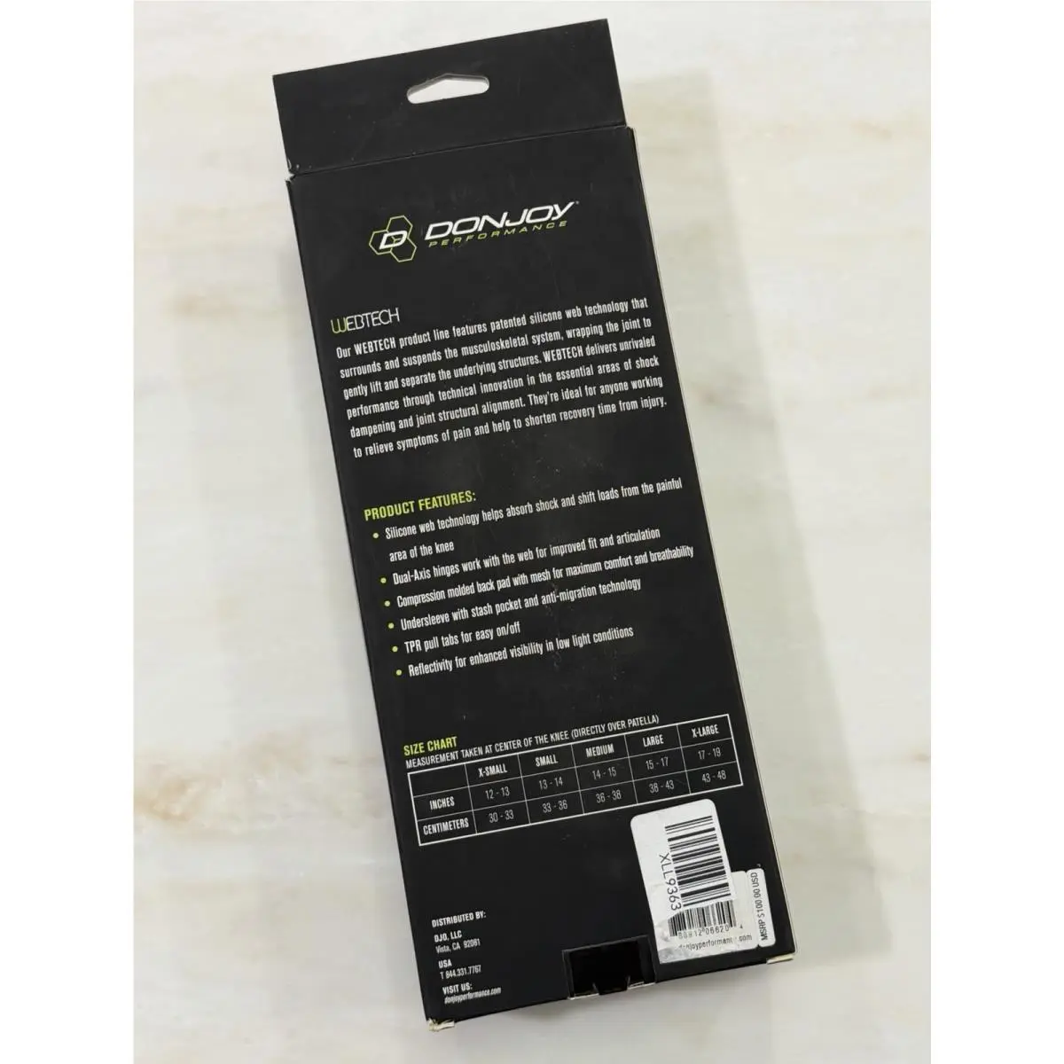 DonJoy  - Donjoy Performance Webtech - Performance Webtech - Black and slime green 3