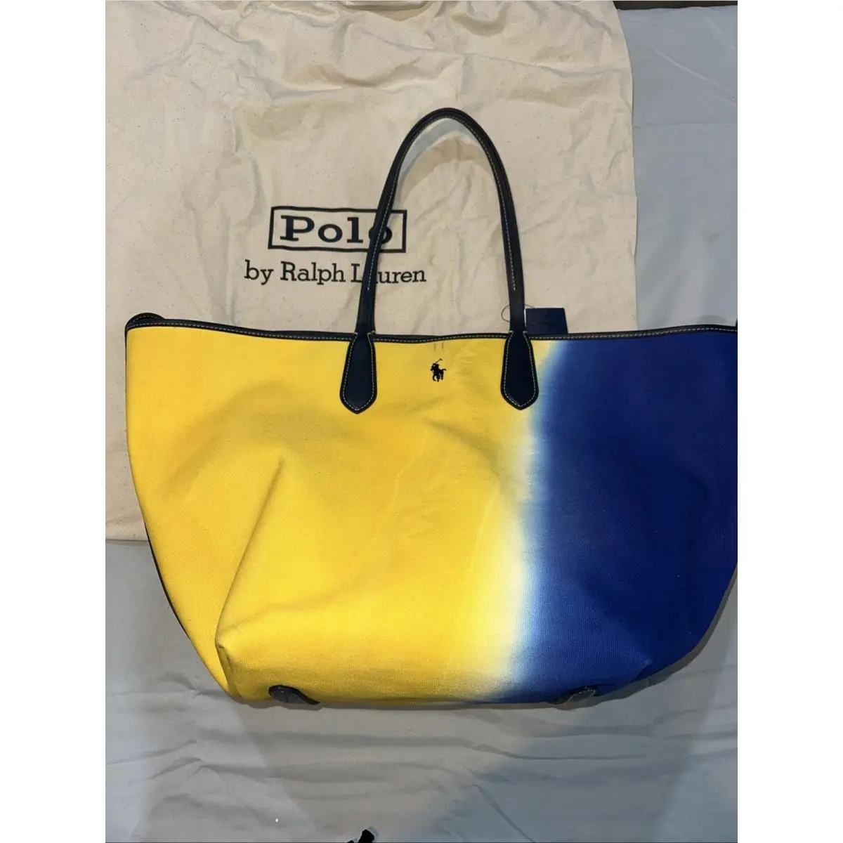 Polo  Reversible Canvas X-large Bellport Tote Tie-dyed Multicolored by Ralph Lauren