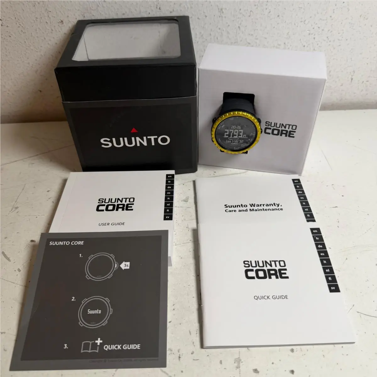 Core SS013315010 Black Gold Barometer Sports Outdoor Digital Watch by Suunto