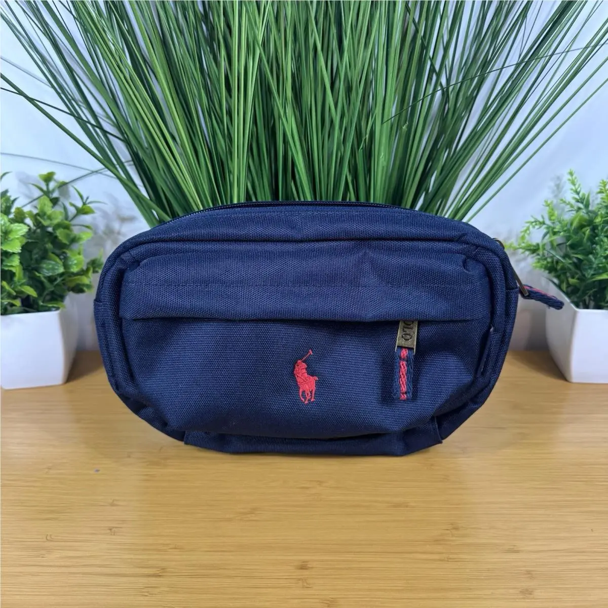 Polo by Ralph Lauren Navy Blue Red Pony Belt Bag Fanny Pack Unisex