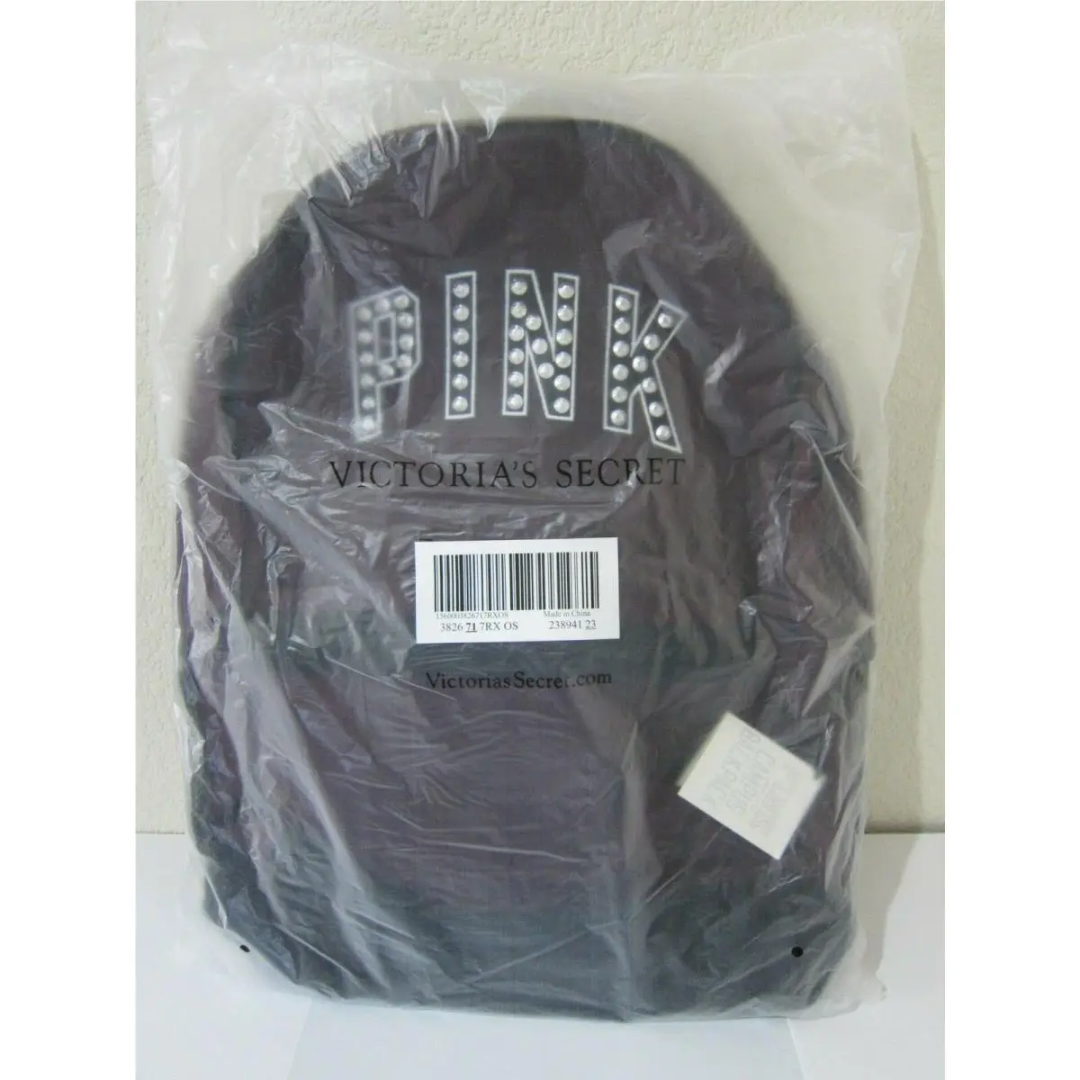 Victoria's Secret  bag  campus - Black orchid dark burgundy silver Rhinestone large, Exterior: see description 9