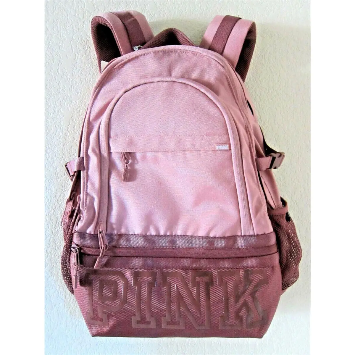 Victoria Secret Pink Logo Collegiate Backpack School Book Bag Travel Beach Large by Victoria's Secret