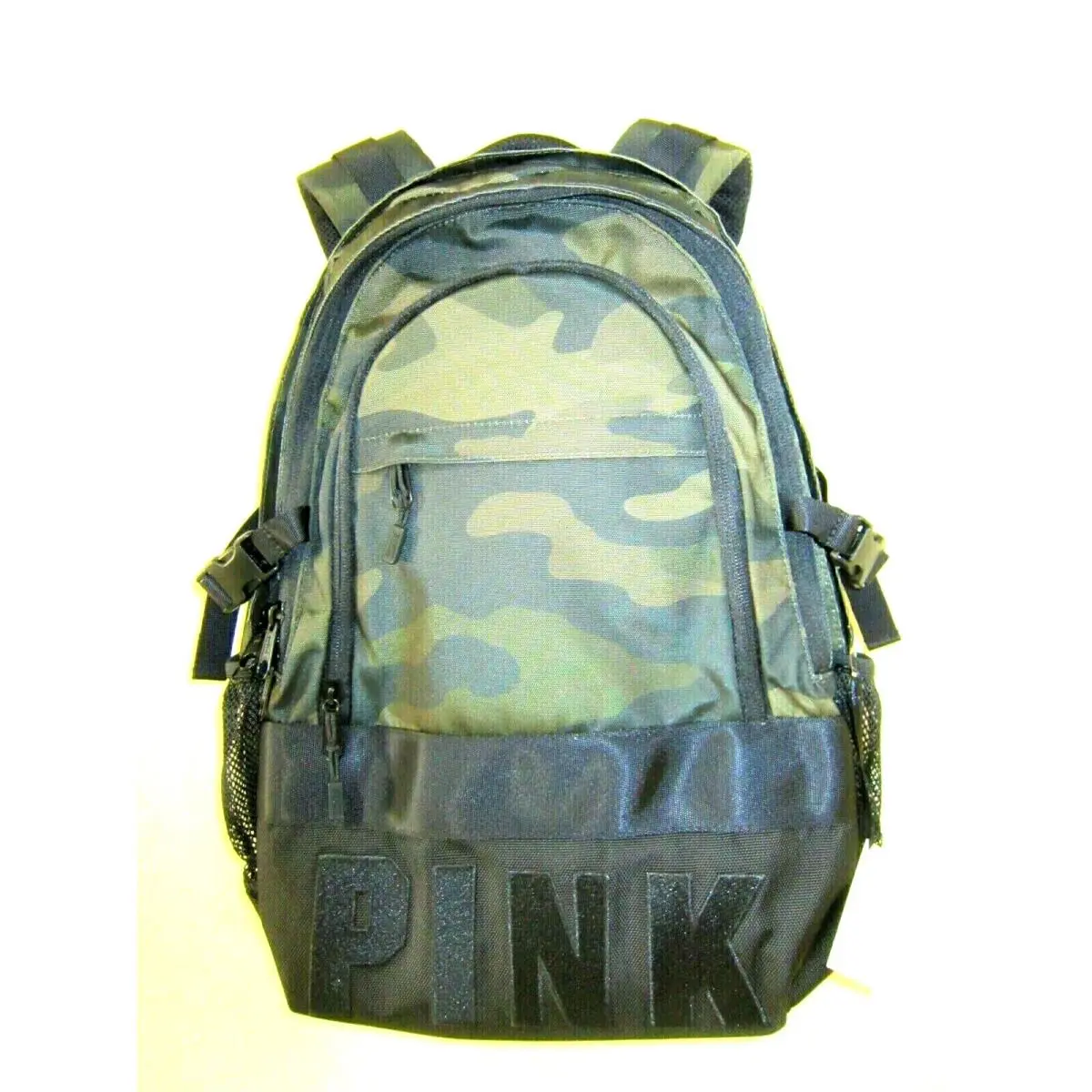 Victoria's Secret  bag  collegiate - Camo green black patch back to school full size, Exterior: see description 8