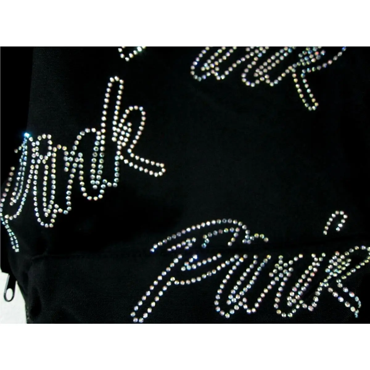 Victoria's Secret  bag  campus - Black silver metallic rainbow sparkle full size, Exterior: Black 7