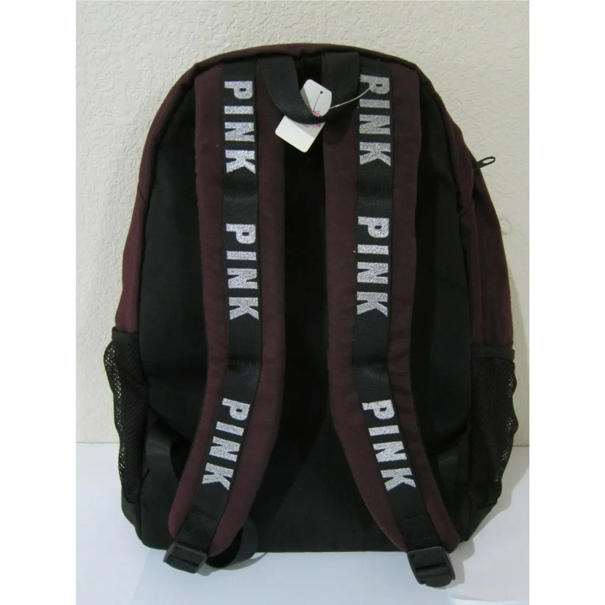 Victoria's Secret  bag  campus - Black orchid dark burgundy silver Rhinestone large, Exterior: Black Orchid 9