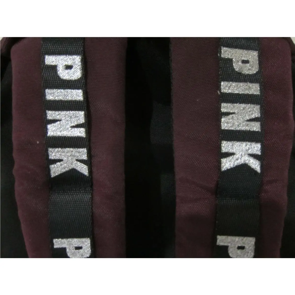 Victoria's Secret  bag  campus - Black orchid dark burgundy silver Rhinestone large, Exterior: Black Orchid 12