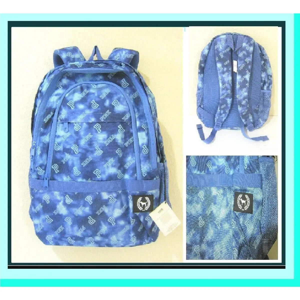 Victoria Secret Pink Tie Dye Collegiate Campus Carry ON Backpack Book Bag Travel by Victoria's Secret