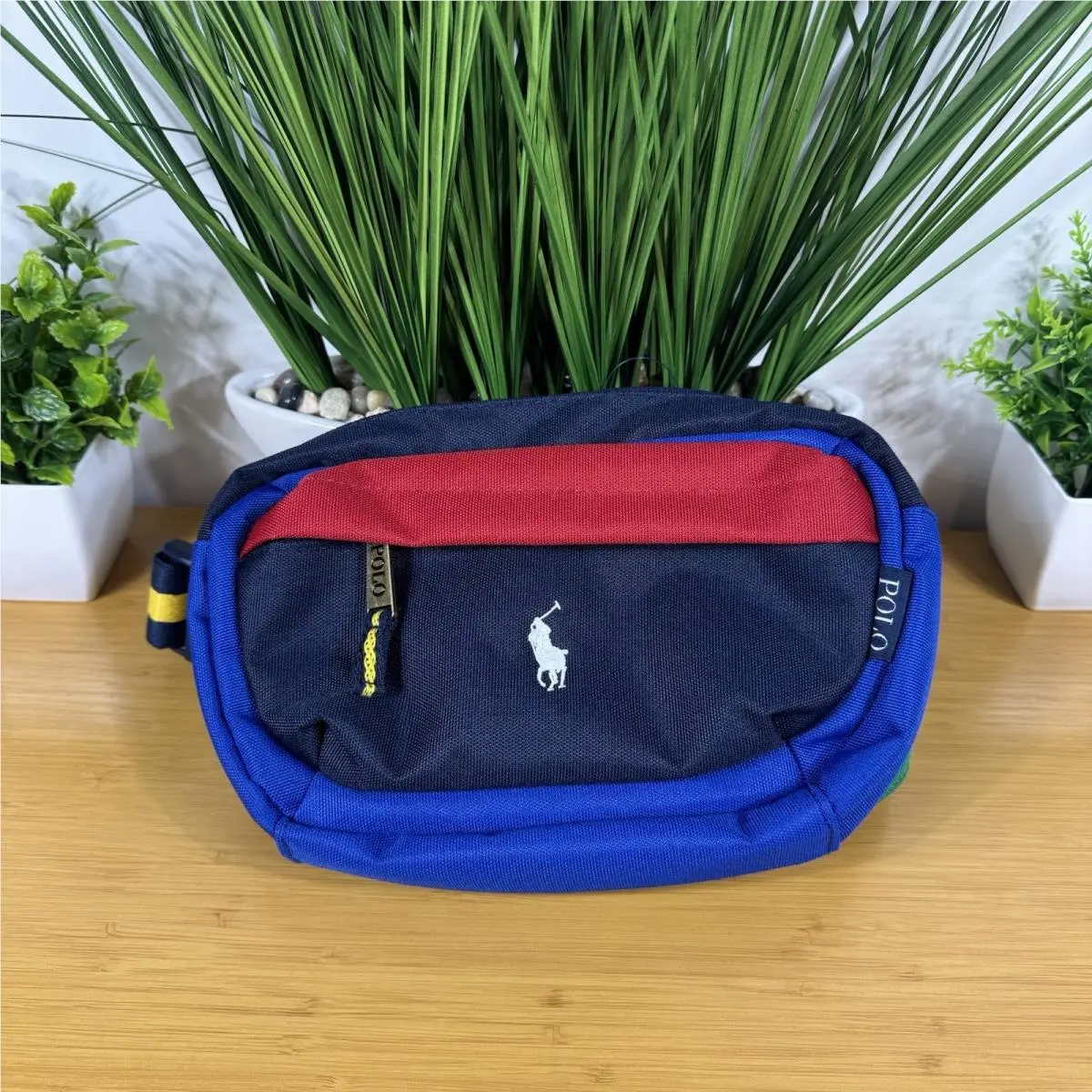 Polo  Black Multicolor Colorblock Pony Belt Bag Fanny Pack Unisex by Ralph Lauren
