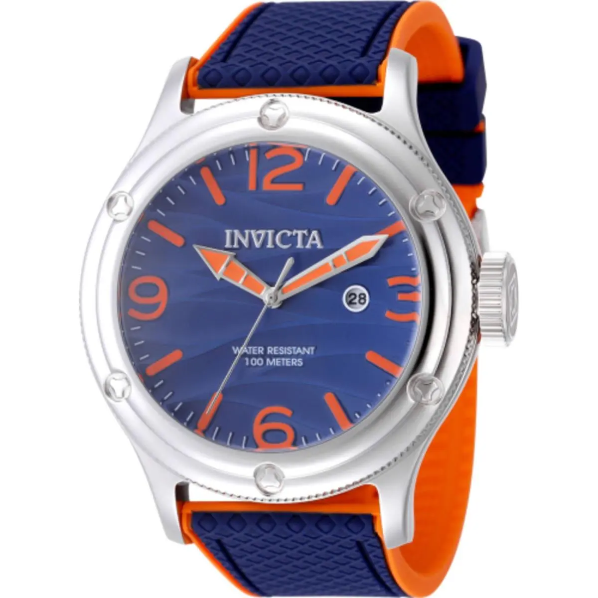 Invicta Men`s Watch Pro Diver Retail Exclusive Blue/orange Dial Strap Date 50306