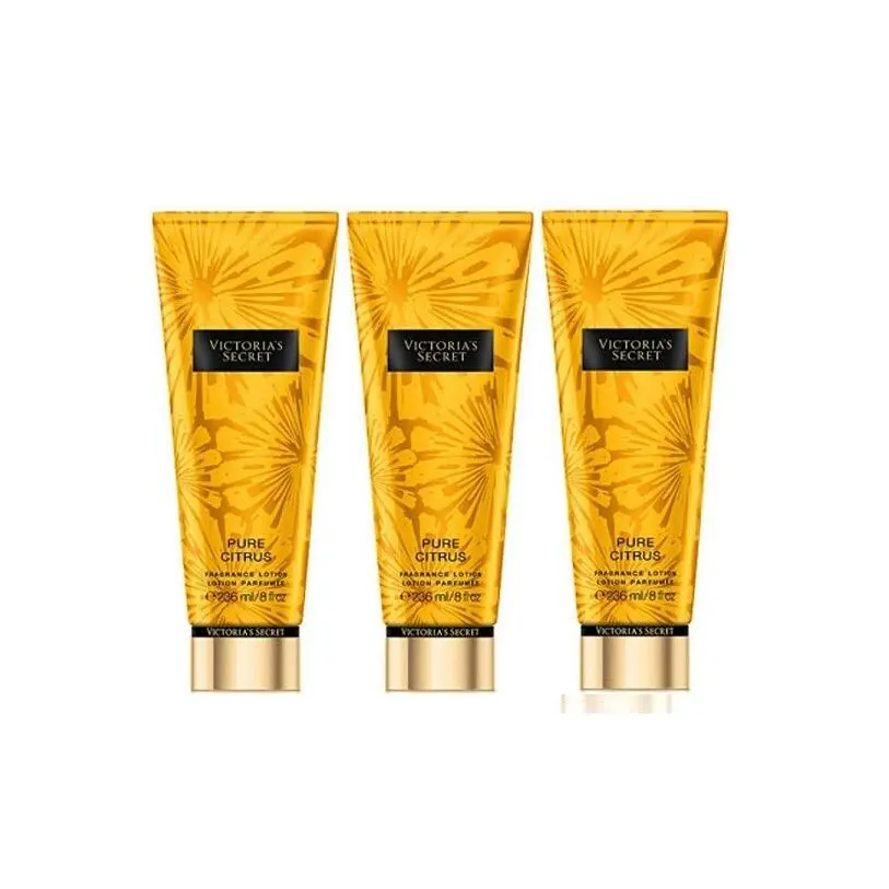 Victoria`s Secret Pure Citrus Fragrance Lotion 8oz Each - Lot of 3