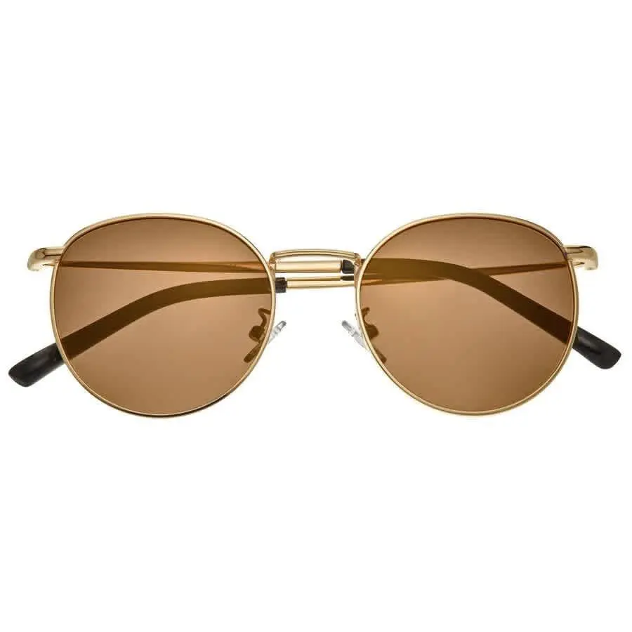 Unisex Gold Tone Round Sunglasses SSU128-C2 SSU128-C2 by Simplify