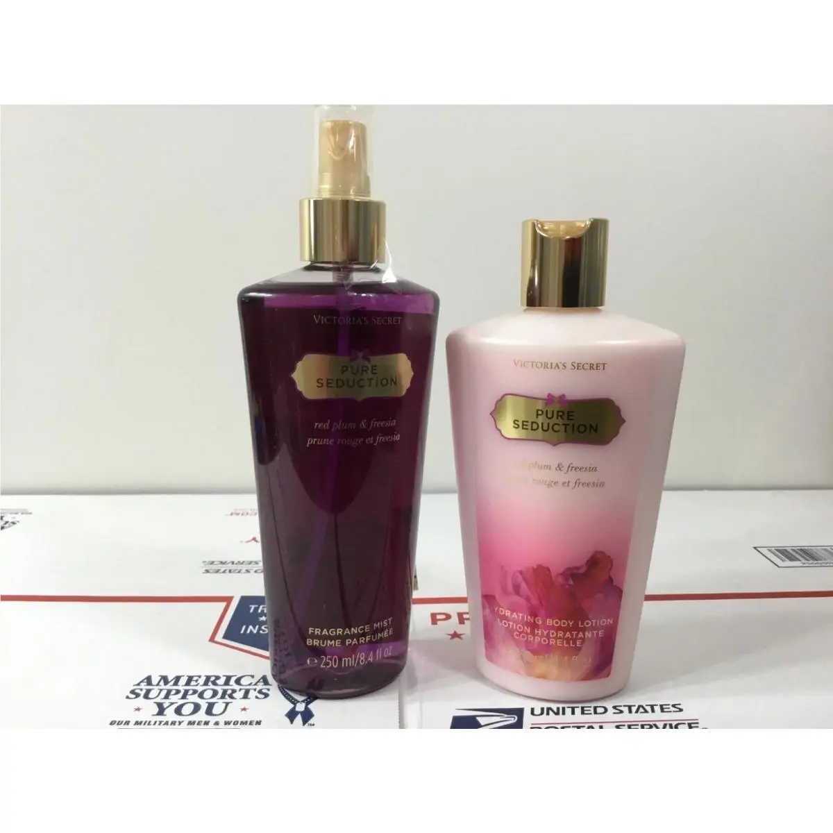 2PC Victoria`s Secret Pure Seduction Body Mist Body Lotion Set Vintage