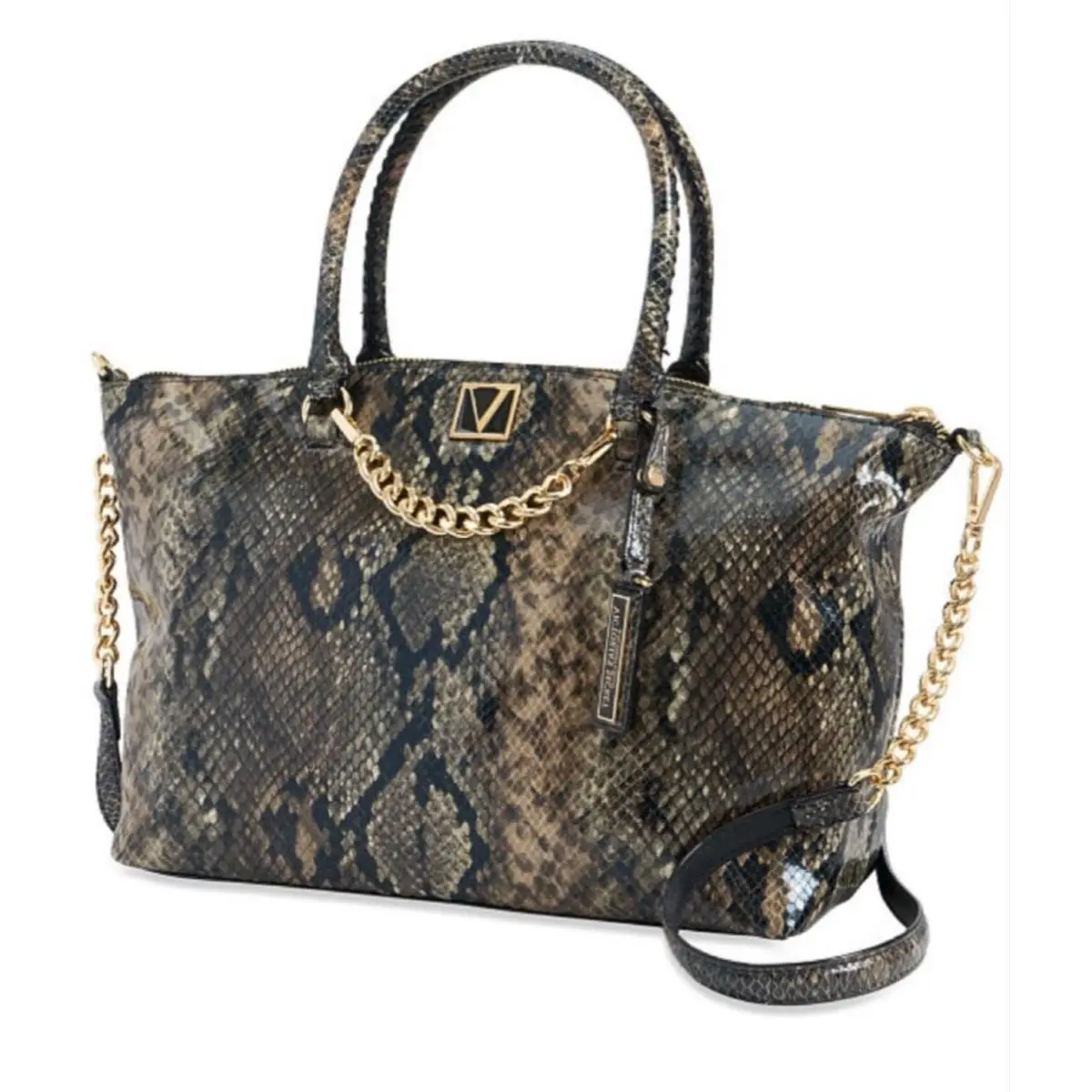 Women`s Victoria`s Secret One Size Snake Print Tote Bag Brown/black