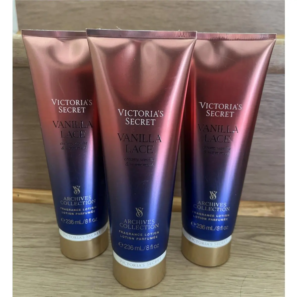 Victoria`s Secret Vanilla Lace Body Lotion 8.0 FL OZ 3 Pieces by Victoria's Secret