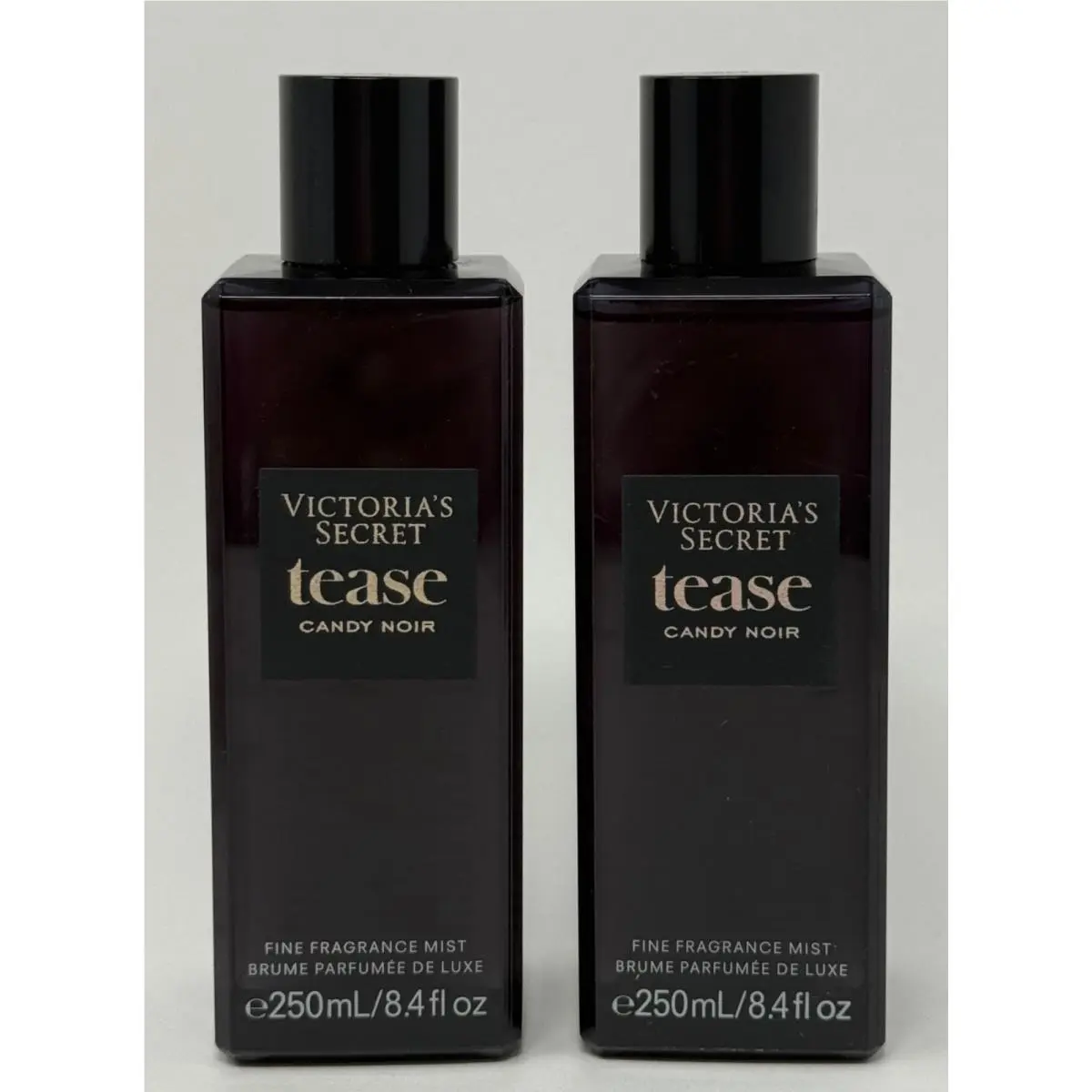 2 Victoria`s Secret Tease Candy Noir Fragrance Body Mist Spray Perfume 8.4OZ