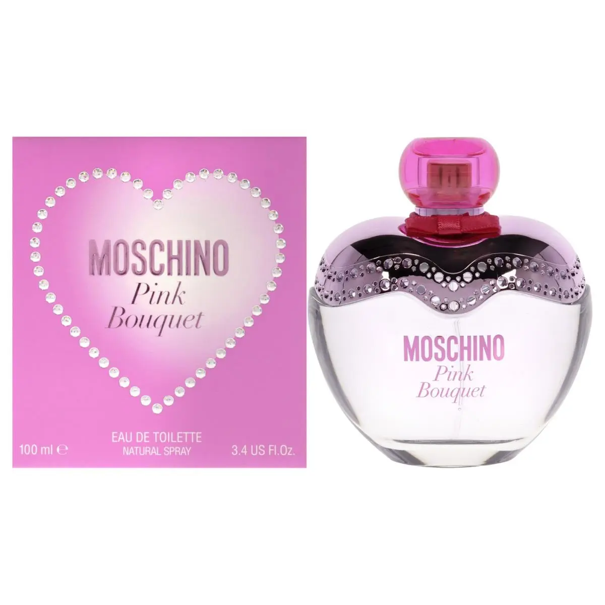 2 Pack Pink Bouquet by Moschino For Women - 3.4 oz Edt Spray