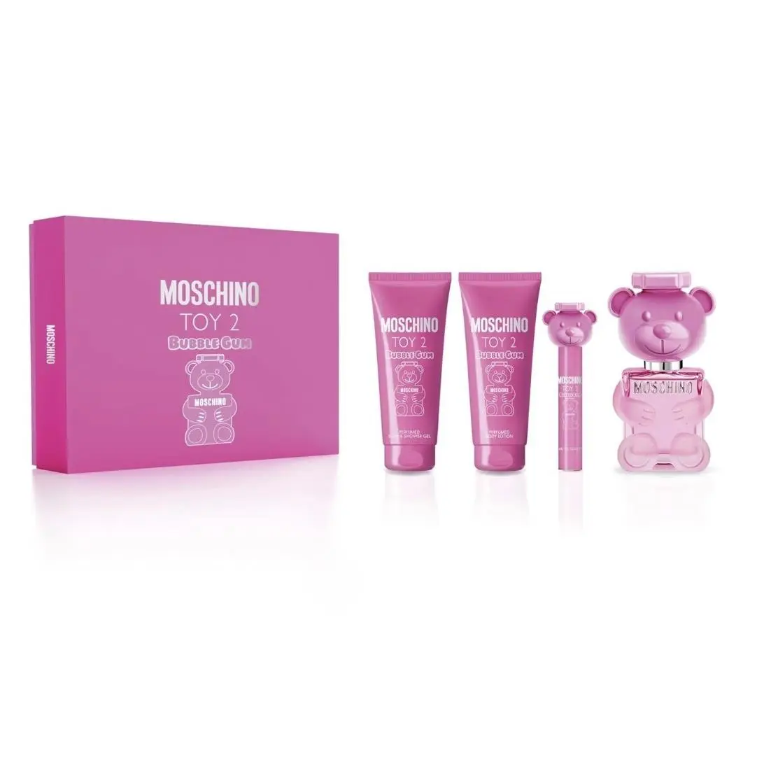 Fruity Floral Love Moschino Toy 2 Bubble Gum Perfume Set 4 Piece Gift Set