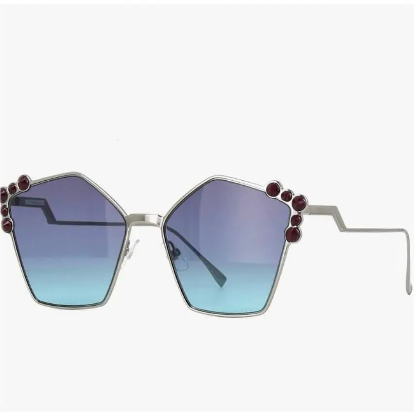 FF0261/S Sunglasses Ruthenium W/blue Aqua Lens 57mm 6LBJF FF0261S FF 0261S by Fendi