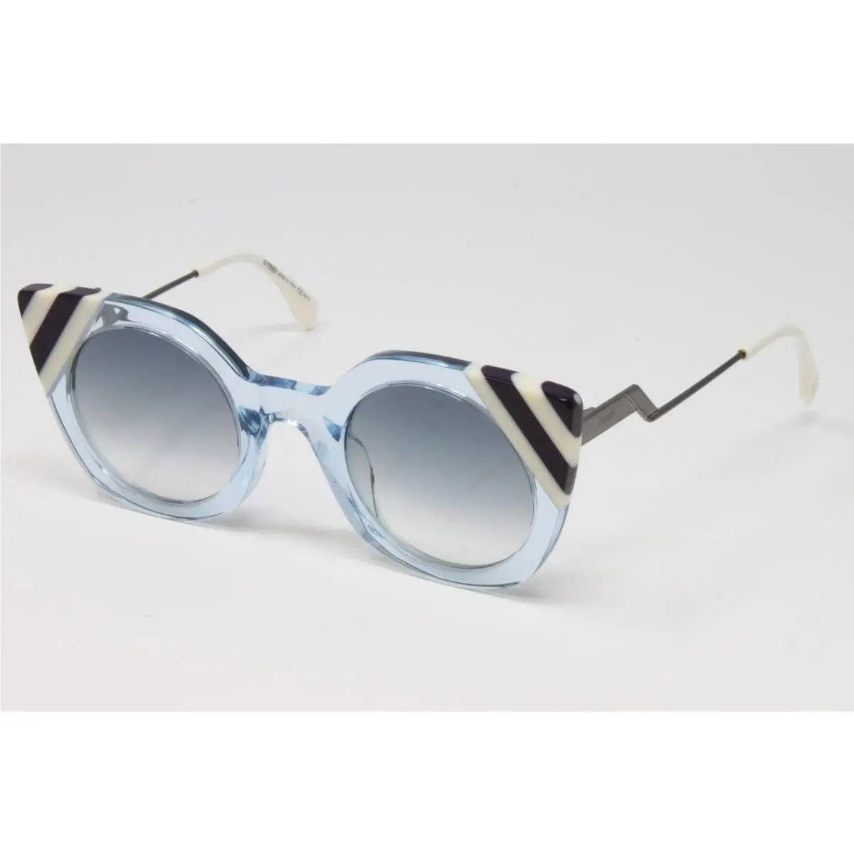 Sunglasses FF0240S-MVU Blue 47mm Gradient Blue Lens Round Plastic Frame by Fendi