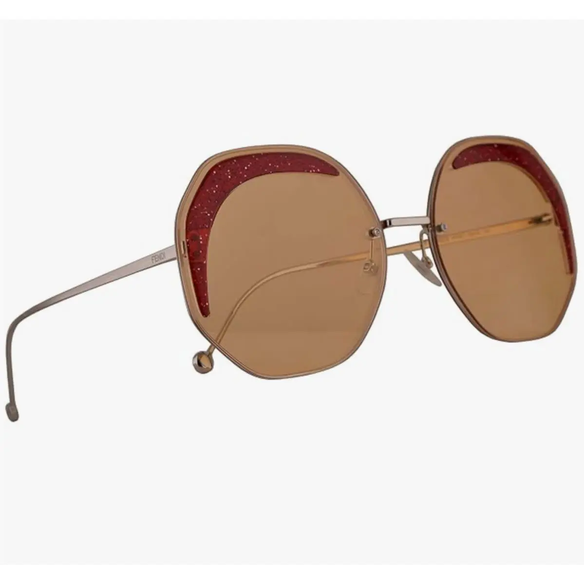 FF0358/S Sunglasses Yellow W/orange Lens 63mm 40GW7 FF0358S FF 0358/S by Fendi