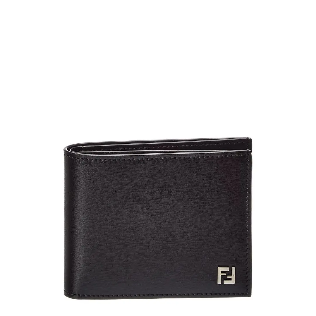 Leather Wallet Men`s Black Os by Fendi