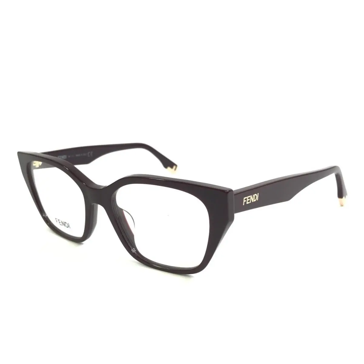 Eyeglasses Frames FE50001I 081 Polished Purple Cat Eye Full Rim 52-17-145 by Fendi