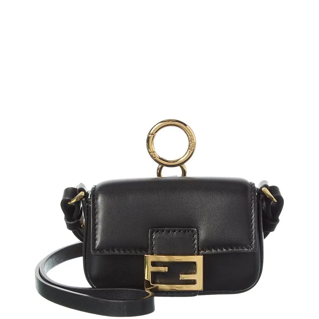 Baguette Leather Bag Charm Women`s Black by Fendi