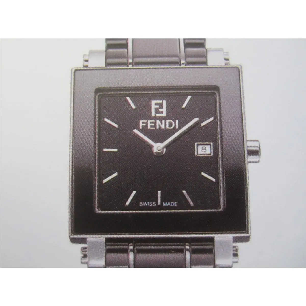 Women`s Watch Quartz All Black Ceramic Large Swiss F6211110 by Fendi