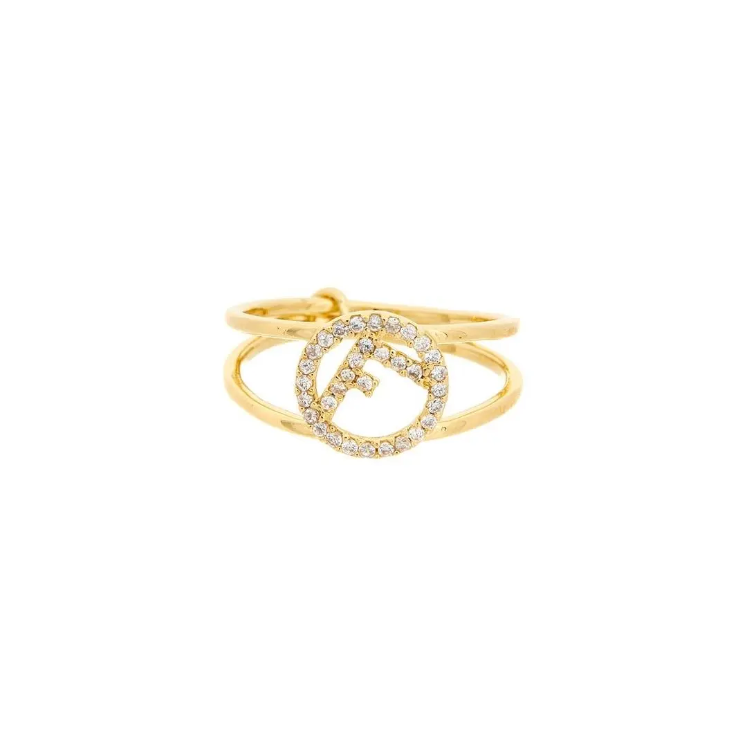 F Is  Ring Women`s Yellow S by Fendi