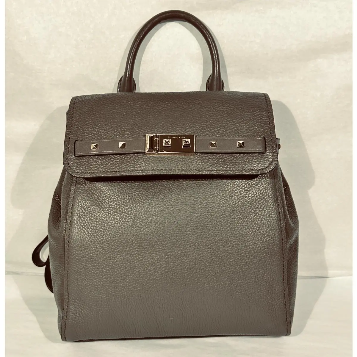 Michael Kors Addison Medium Leather Backpack Mushroom