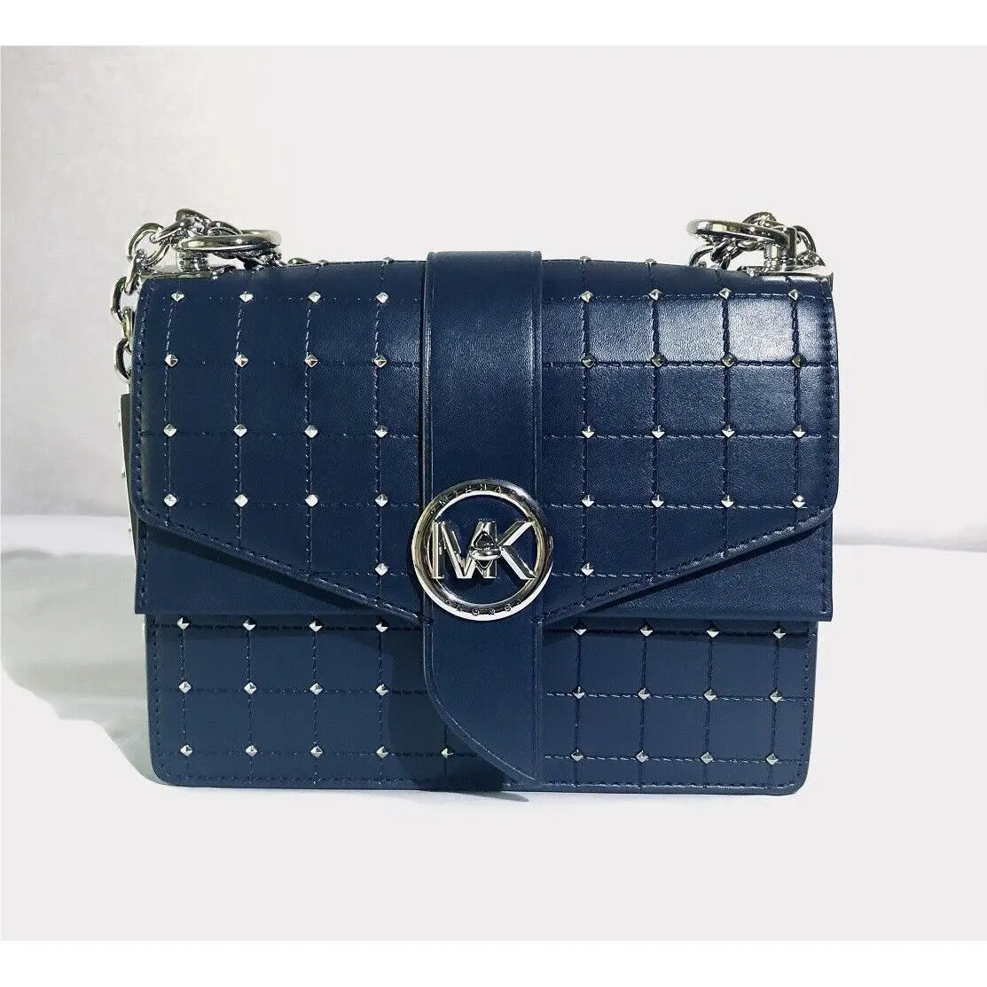 Checkerboard Embossed Pyramid Stud Convertible Crossbody by Michael Kors