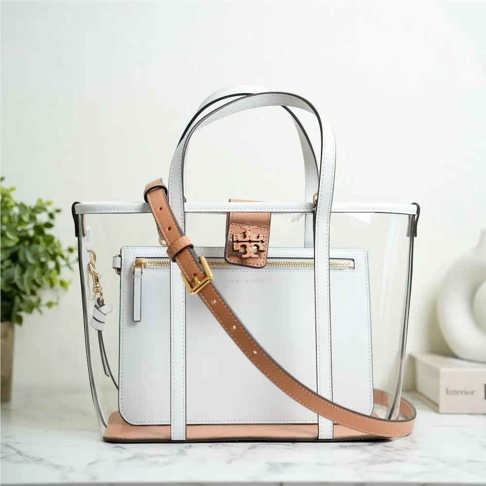 Blake Clear Small Tote Crossbody Clear / Optic White by Tory Burch