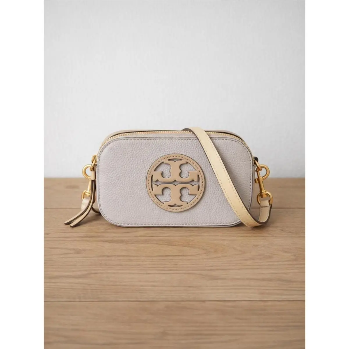 Mini Miller Colorblock Leather Crossbody Bag - Bay Gray Multi by Tory Burch