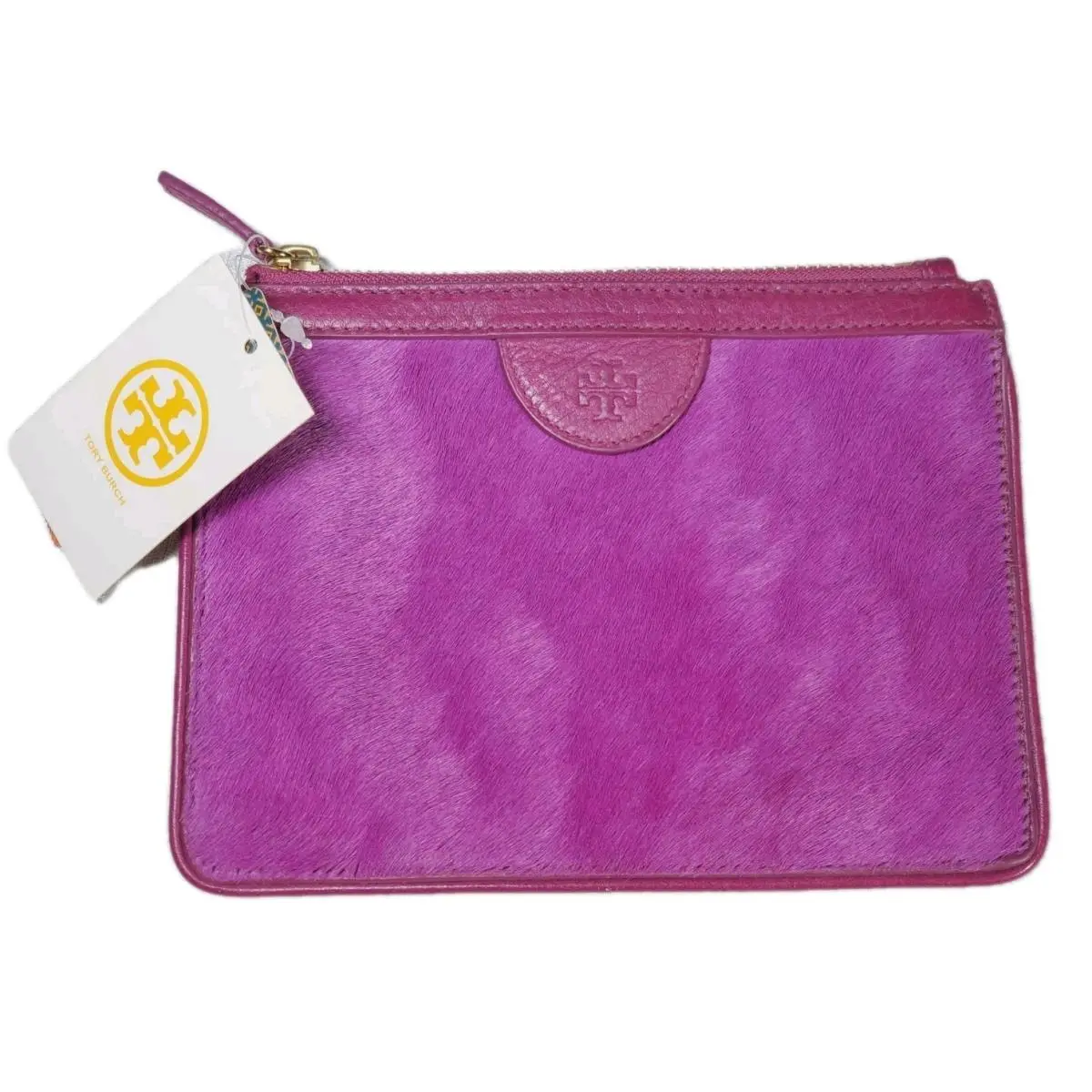 Priscilla Pouch Cow Fur Fuchsia 32139149 by Tory Burch