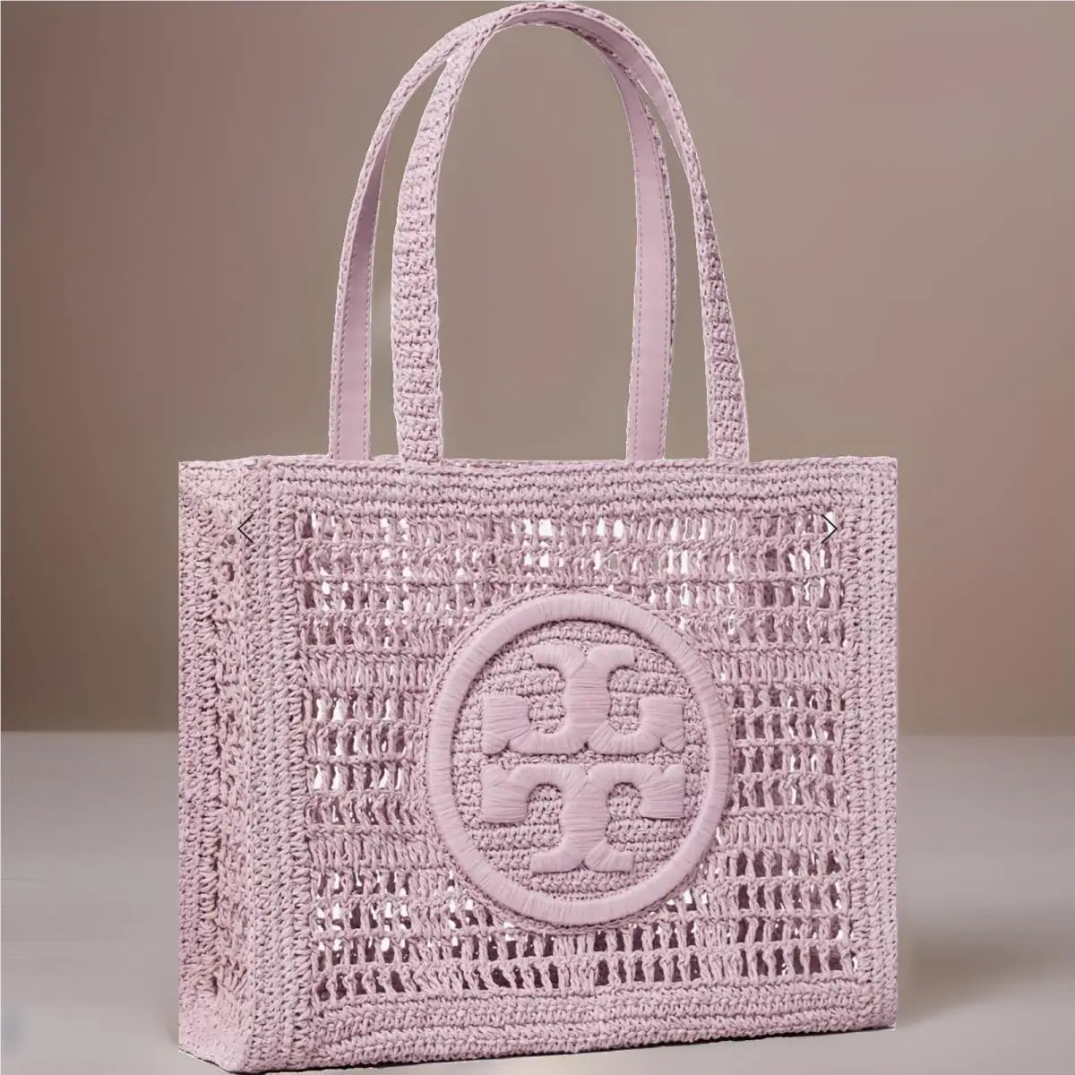 Ella Hand Crocheted Small Raffia Tote/ Rosette by Tory Burch
