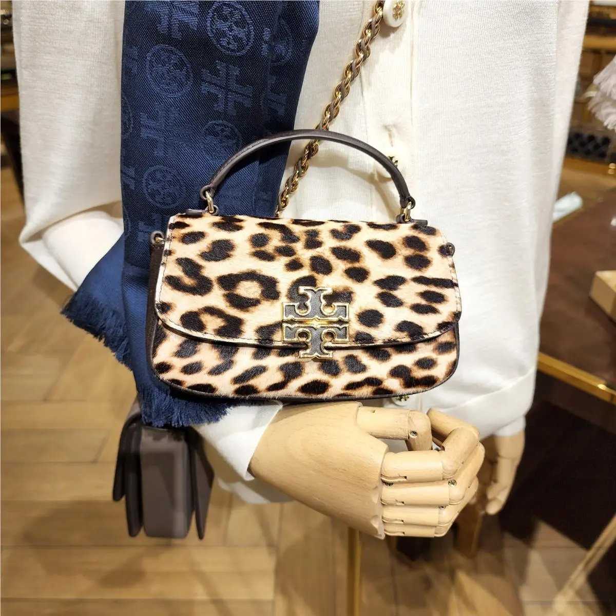 Britten Haircalf Animal Print Leopard Mini Bag Crossbody Purse by Tory Burch