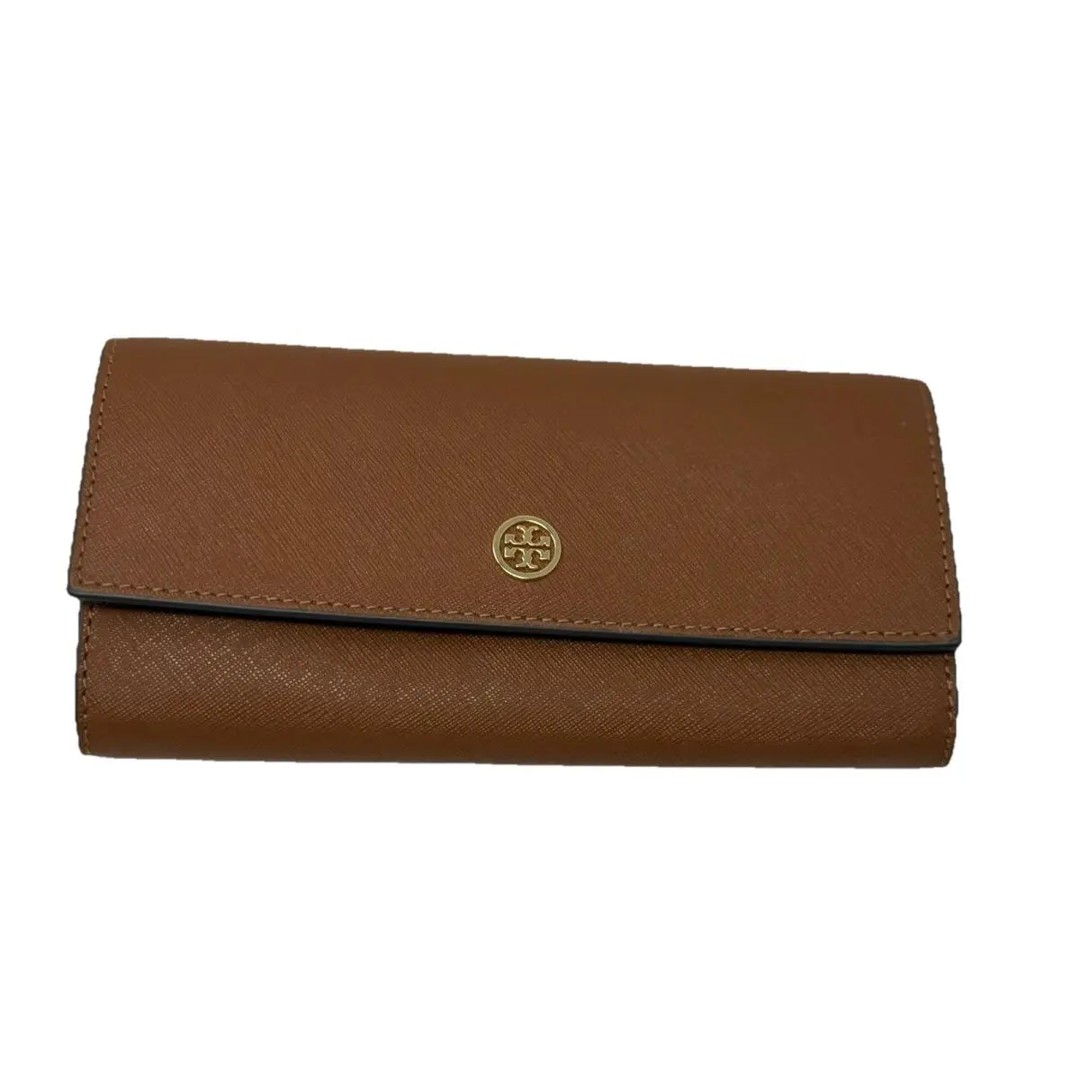 Tee Monogram Brown Leather Cross Body Wallet by Tory Burch