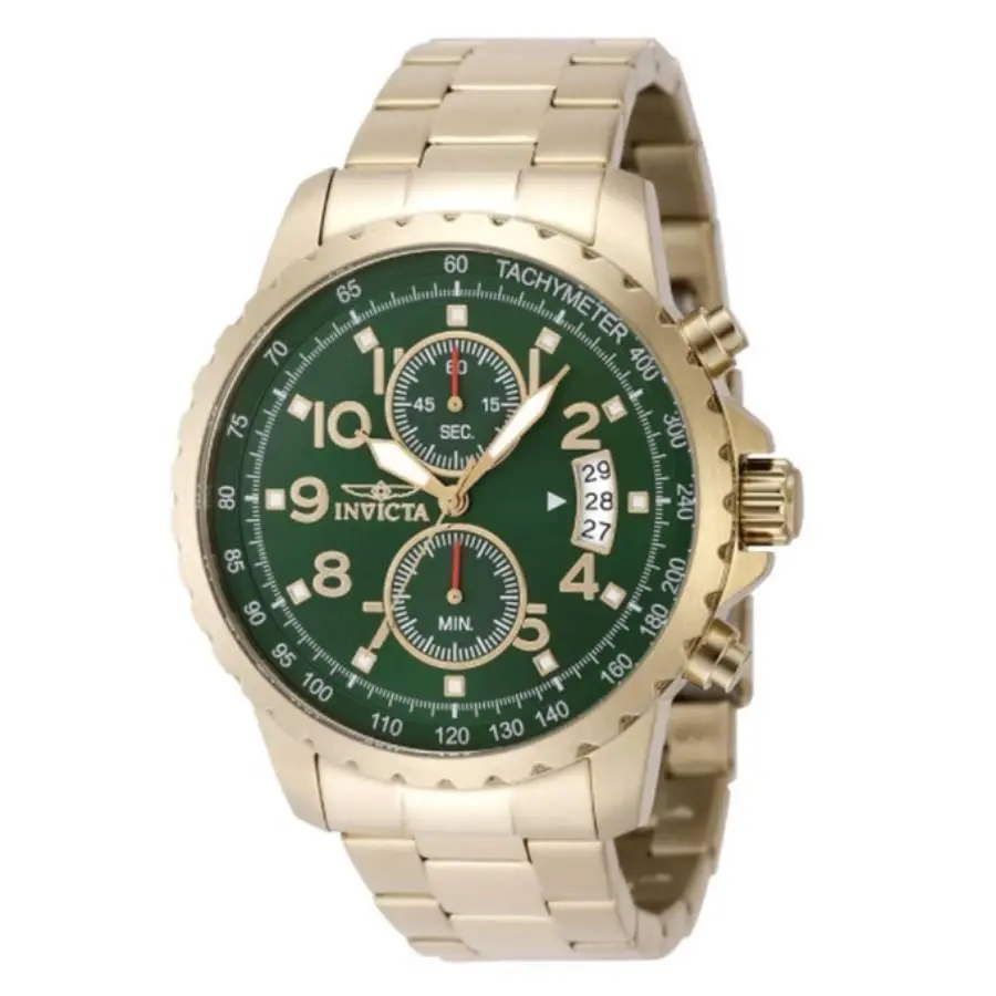 Invicta Specialty Veloquence Chronograph Quartz Green Dial Men`s Watch 69793