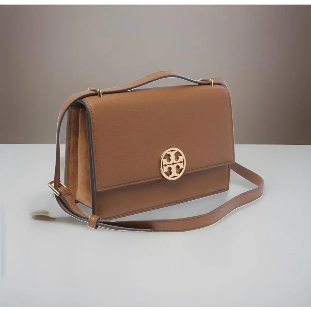 Tory Burch Miller Shoulder Bag/ Forest Brown/pebbled Leather/$498