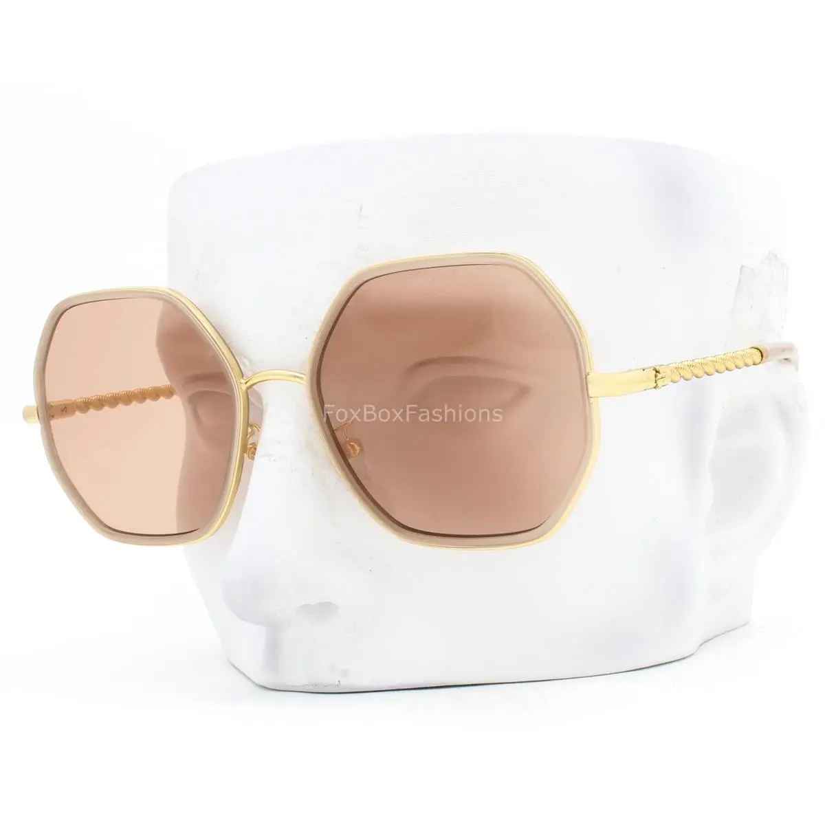 Sunglasses Shiny Antique Pink on Gold Brown TY 6092 332973 with Case by Tory Burch