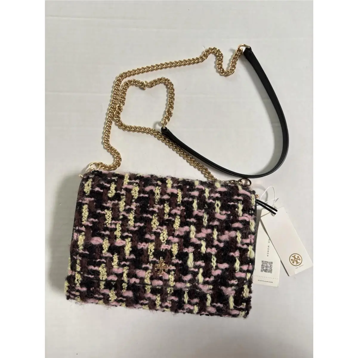 Emerson Tweed Chain Wallet Small Size by Tory Burch
